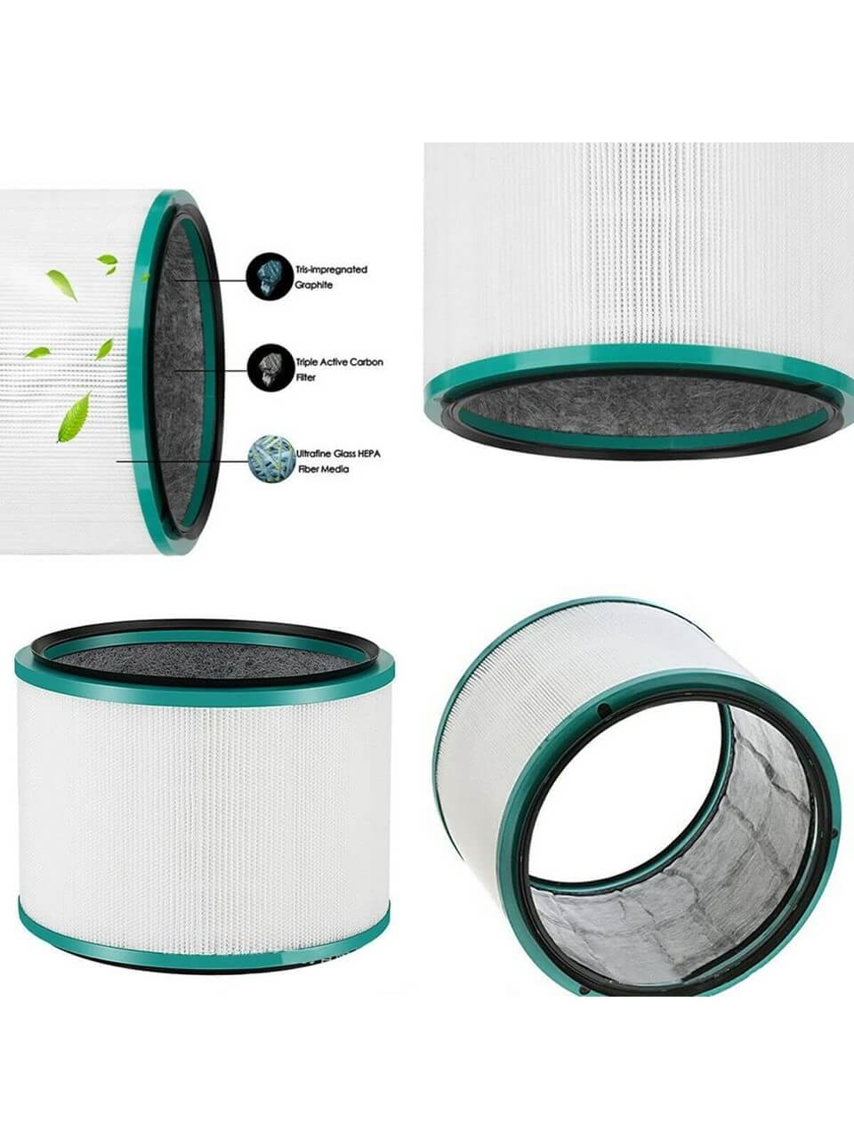 Dyson DP01 DP03 HP01 HP02 Compatible Replacement Filter (HEPA + Karbon)