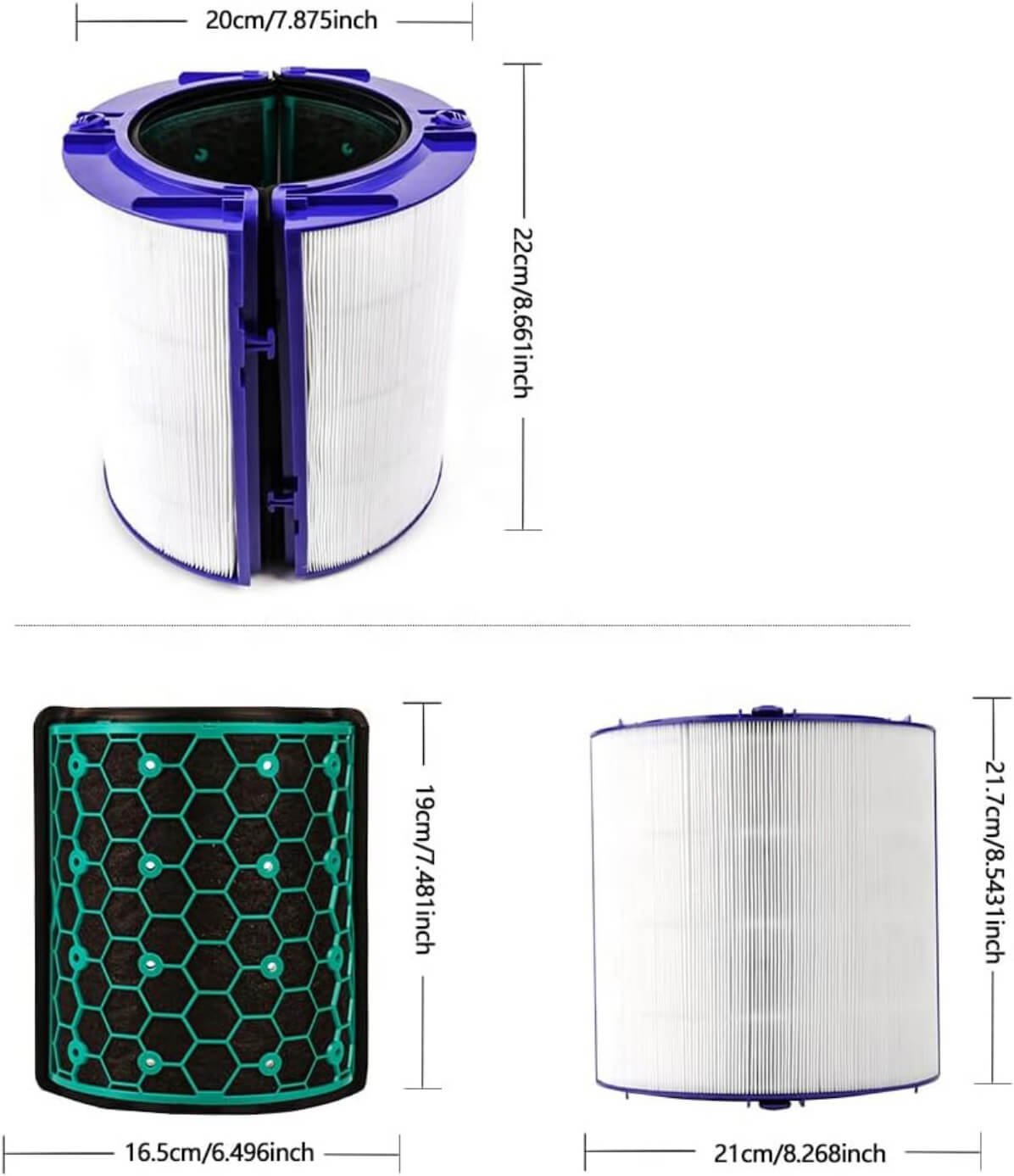 Dyson DP04 HP04/05 TP04/05 Compatible Replacement (360˚  HEPA + Carbon)